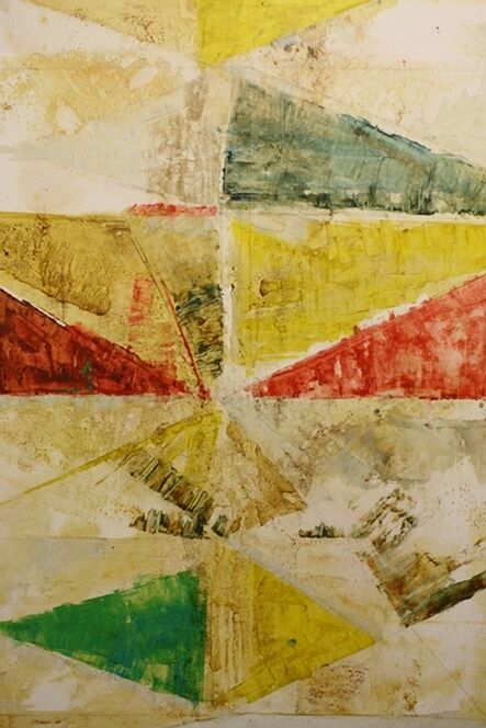 Vijay Shinde, ‘Untitled (Red, Gold and Green Triangles)’, 1988