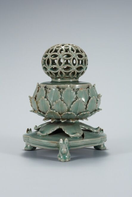 Unknown Goryeo, ‘Celadon Incense Burner Openwork Seven Auspicious Design’, 12th century