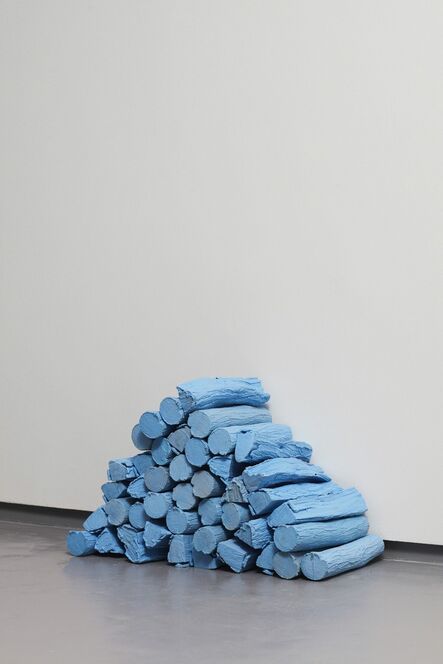 Rowan Smith, ‘Untitled (Log Stack in Swimming Pool Blue’, 2018