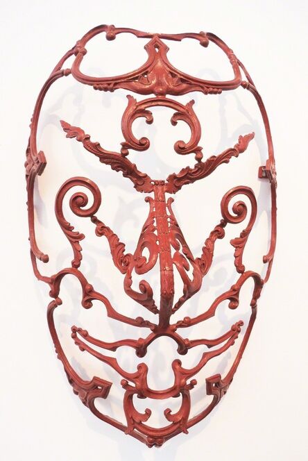 Dale Dunning, ‘Akai Koi AP - red, rustic, baroque, face, figurative, bronze wall sculpture’, 2014