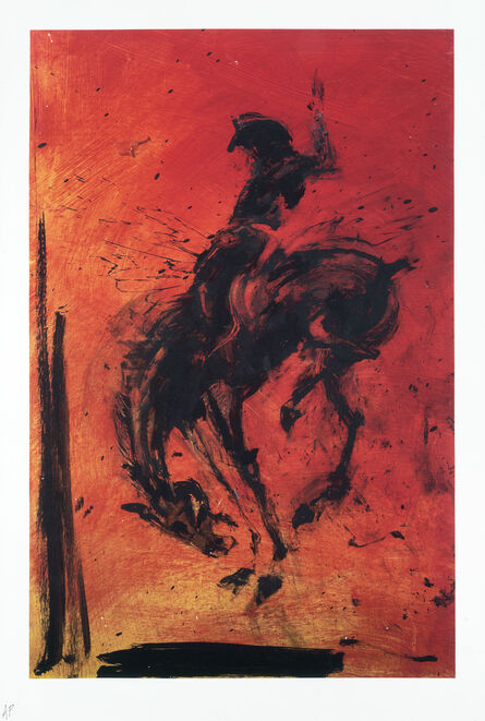 Richard Hambleton, ‘Horse & Rider (Red)’, 2018