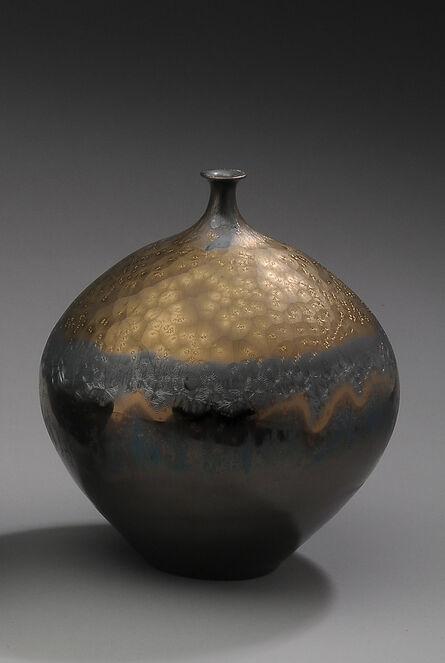 Hideaki Miyamura, ‘Bottle with gold, blue and silver glaze’, 2019