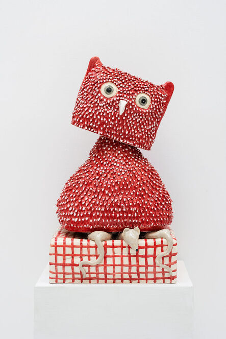 Luis Vidal, ‘Red owl tablecloth rats’, 2023