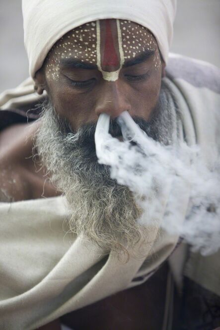 Thomas Kelly, ‘Smoking Sadhu, Pashupatinath, Kathmandu, Nepal’, 2010