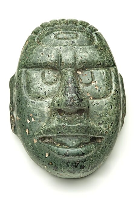 ‘Dieu solaire en pierre verte (Sun god in green stone)’, 600-900 AD