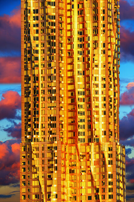 Mitchell Funk, ‘Frank Gehry in Gold. Golden Skyscraper Lower Manhattan  ’, 2019