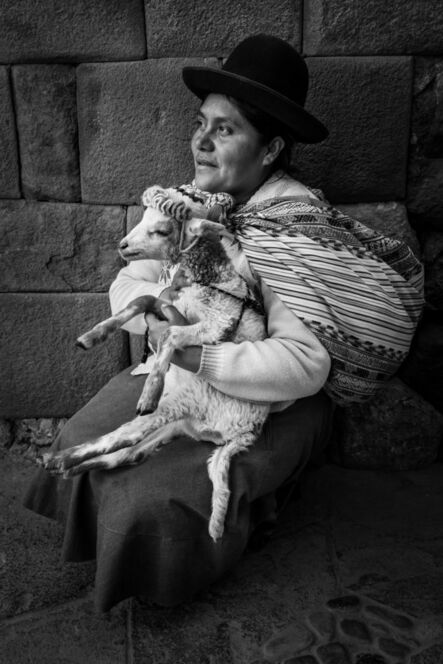 Ron Cooper, ‘Indigenous Woman with Lamb, Cusco, Peru’, 2019