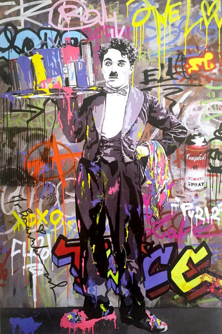 Mr. Brainwash, ‘Charlie Chaplin, signed’, 2008