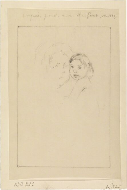 Mary Cassatt, ‘Sketch: Grandmother and Child’, 1893
