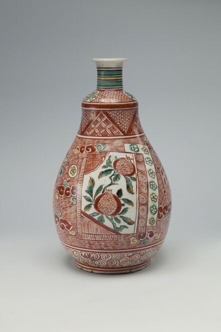 ‘Wine Bottle with Floral Panel Decoration’, Kambun Era, 1661 , 1672