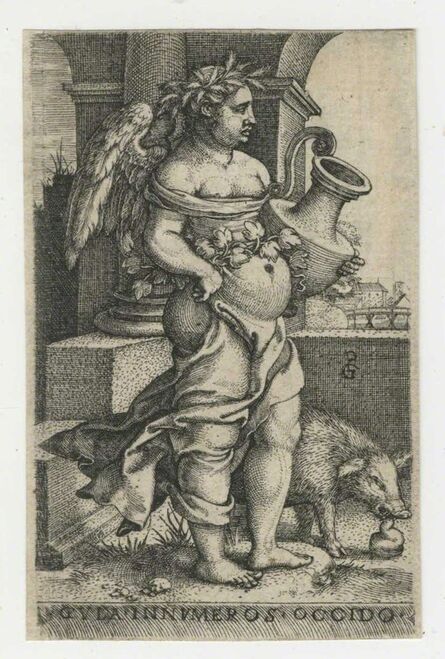 Georg Pencz, ‘Gula [Gluttony], from The Seven Mortal Sins’, ca. 1541