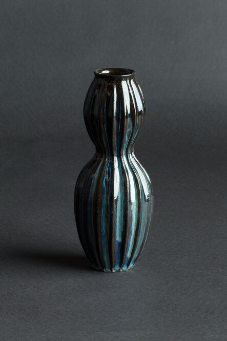 Hisaaki Kamei, ‘Flower vase (hanaire) with aurora stripe glaze’, ca. 2019