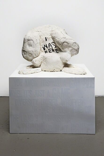 Ivy Naté, ‘Animal (Rabbit) Sculpture with message: 'I Was Here'’, 2018