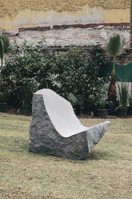Mario García Torres, ‘Tallé la forma del Miguelito en esta piedra para poder sentir su energia en todo el cuerpo’, 2020