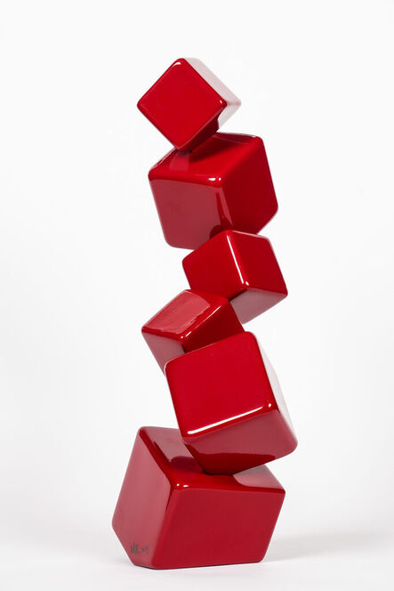 Claude Millette, ‘Effervescence IV - small, geometric, abstract, powder coated steel sculpture’, 2023