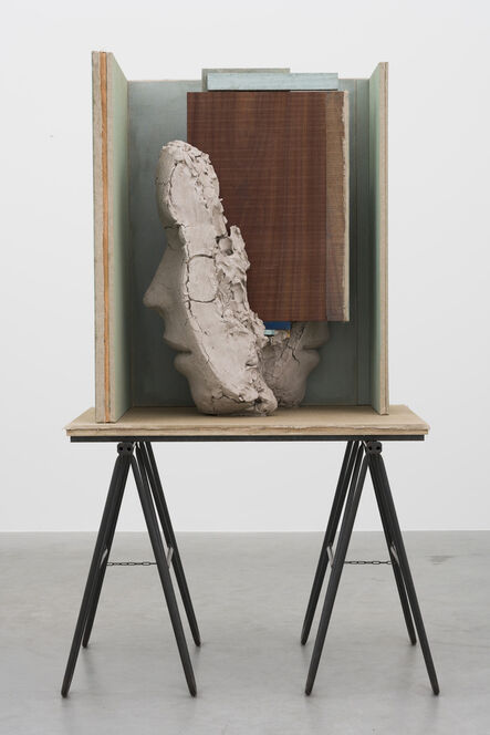 Mark Manders, ‘Double Head with Blue Paintings’, 2016 -2020