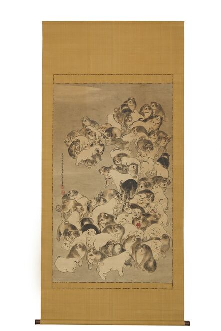 Tachibana Shozan, ‘Large Group of Playful Dogs (T-3457)’, Edo period (1615, 1868), early 19th century