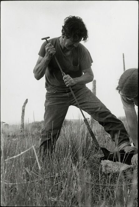 Danny Lyon, ‘Biddie Costillo, De Horning a Calf, Llanito, New Mexico’, 1975