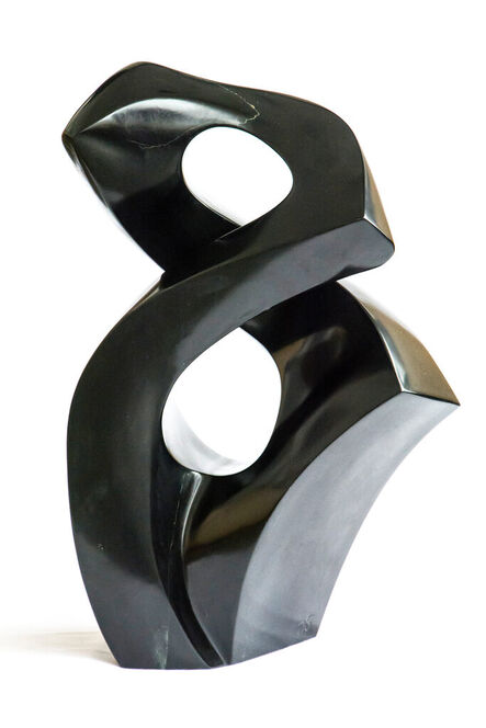 Jeremy Guy, ‘Embrace - small, smooth, polished, abstract, black marble sculpture’, 2019