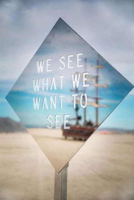 Olivia Steele, ‘We See What We Want To See (Mirror Road Sign)’, 2023