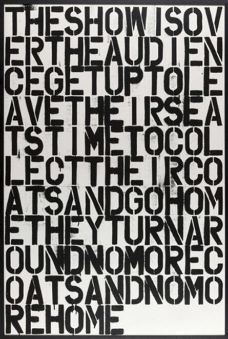 Christopher Wool, ‘Untitled (poster)’, 1993