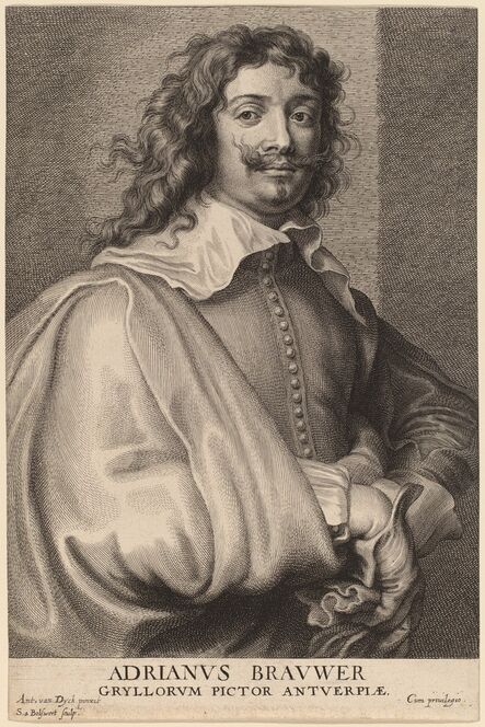 Schelte Adams Bolswert after Sir Anthony van Dyck, ‘Adriaen Brouwer’, probably 1626/1641