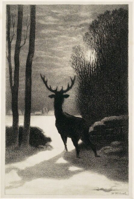 William Morris Hunt, ‘A Winter Stag’, 1866