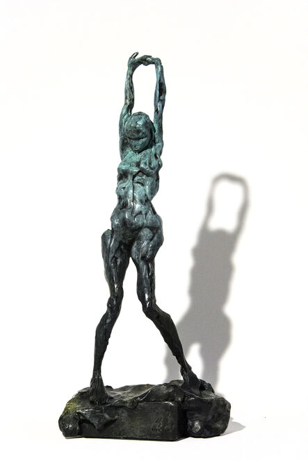 Richard Tosczak, ‘The Pleiades-Asterope 3/8 - emotive, nude, female, figurative, bronze statuette’, 2019