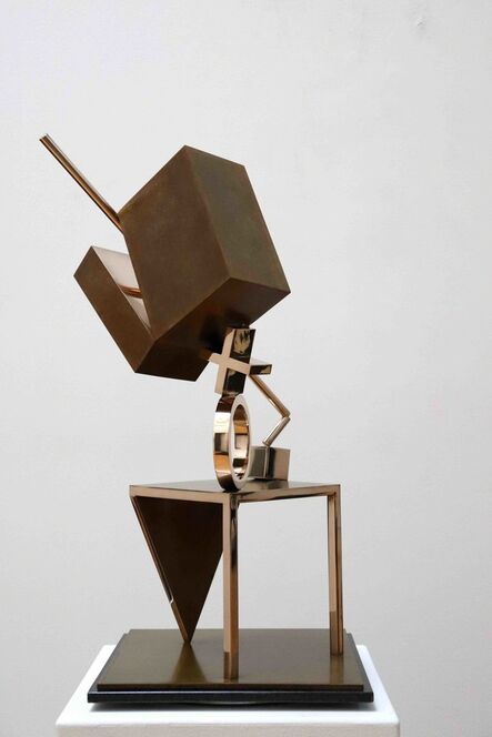 Fletcher Benton, ‘Balanced/Unbalanced Table/Cube’, 1993