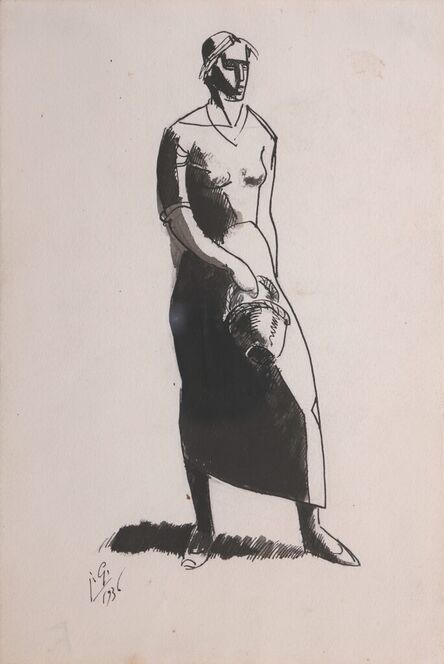 Julio González, ‘Paysanne au petit panier (Peasant woman with a little basket)’, 1936