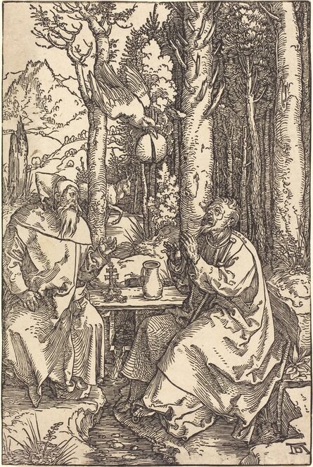 Albrecht Dürer, ‘Saint Anthony and Saint Paul in the Wilderness’, ca. 1504