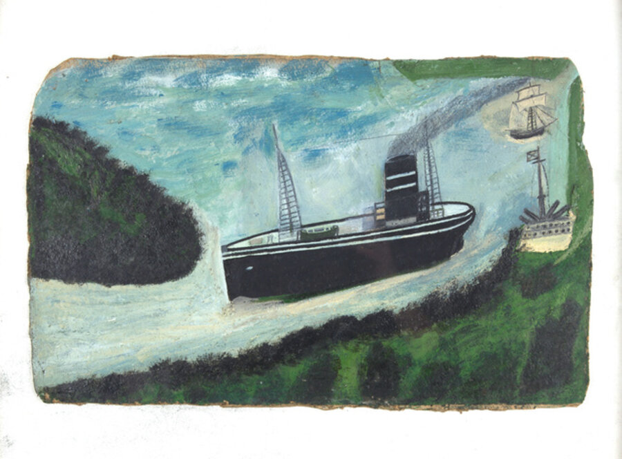 Black Boat with Fort