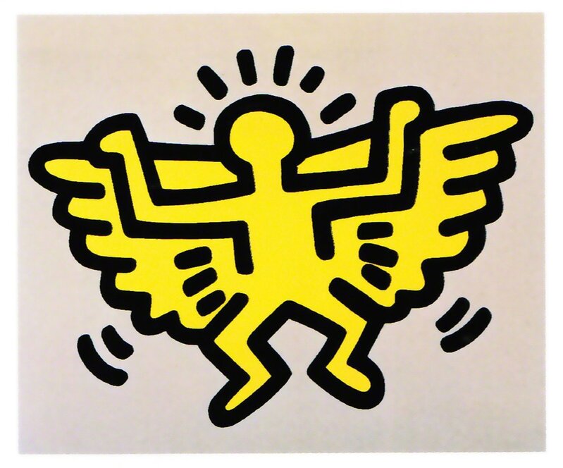 Keith Haring, ‘Icons (C) - Winged Angel’, 1990, Print, Silkscreen with embossing, Hamilton-Selway Fine Art Gallery Auction