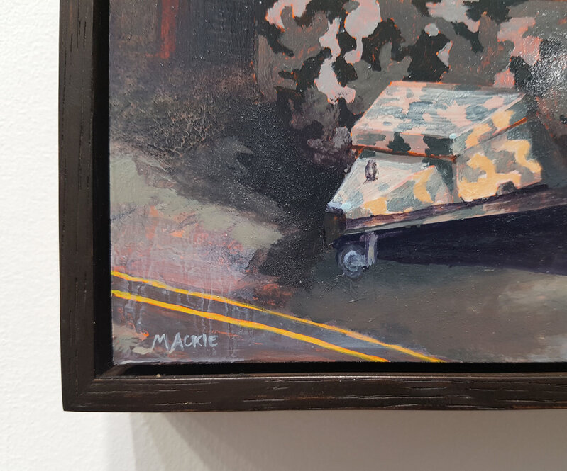 Andrew McIntosh (Mackie), ‘Urban Camo’, 2020, Painting, Oil on panel in bespoke tray frame, James Freeman Gallery