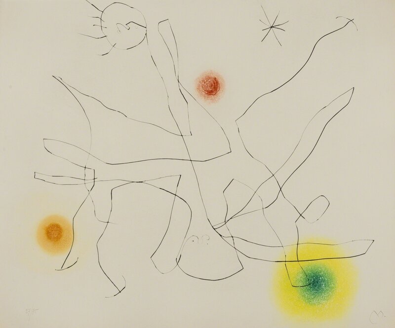 Joan Miró, ‘Untitled, from ‘Flux de L'aimant’ (Dupin 383)’, 1964, Print, Drypoint with aquatint printed in colours, Forum Auctions