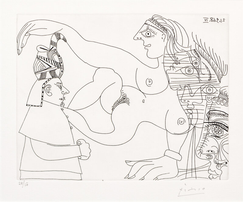 Pablo Picasso, ‘Egyptien et Femmes, from 347 Series’, 1968, Print, Etching, Freeman's | Hindman