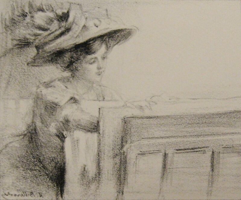 Albert Belleroche, ‘Woman Looking at Prints’, 1900, Print, Lithograph, Paramour Fine Arts