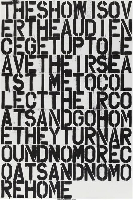 Christopher Wool, ‘Untitled (Poster)’, 1993