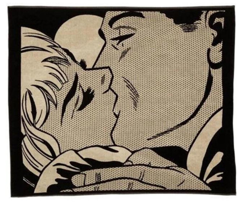 Roy Lichtenstein, ‘Kiss II, Limited Edition Oversized Reversible Beach Blanket’, 2013, Textile Arts, Cotton Terry, Alpha 137 Gallery
