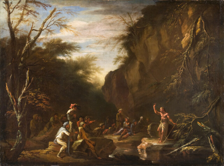 "The sermon of St John the Baptist in the desert"