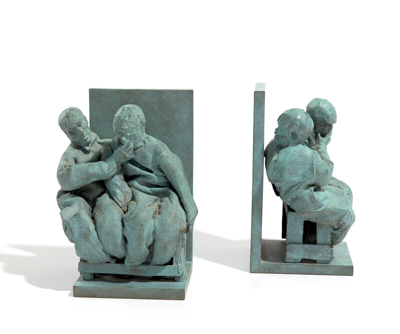 Juan Muñoz, ‘Untitled (bookends)’, 1999, Design/Decorative Art, Set of two bronze bookends with patina., Phillips