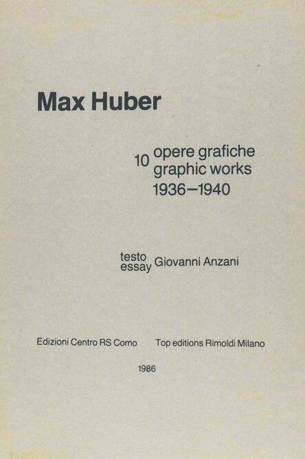 Max Huber, ‘Max Huber’, 1986