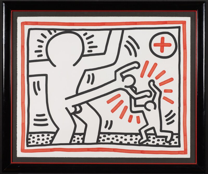 Keith Haring, ‘Untitled. From: Three Lithographs’, 1985, Print, Colour lithograph on vellum, Van Ham