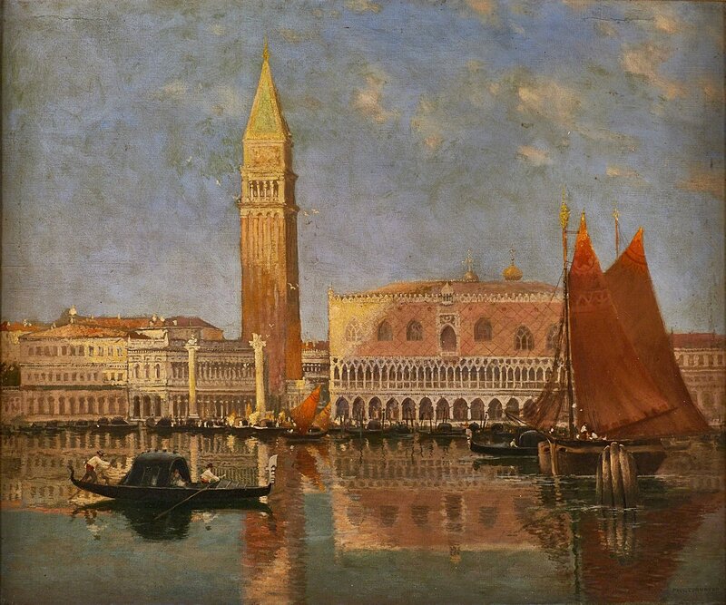 Paul Cornoyer, ‘Untitled (Venice)’, Painting, Oil on canvas laid to board (framed), Rago/Wright/LAMA/Toomey & Co.