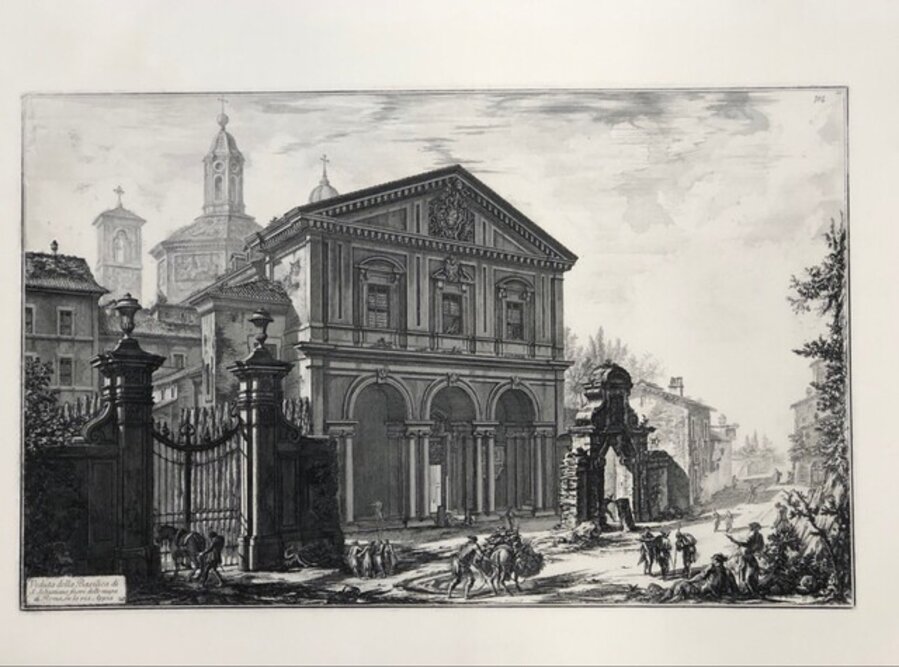 Veduta della Basilica di S.Sebastiano fuori delle mura di Roma, su la via Appia