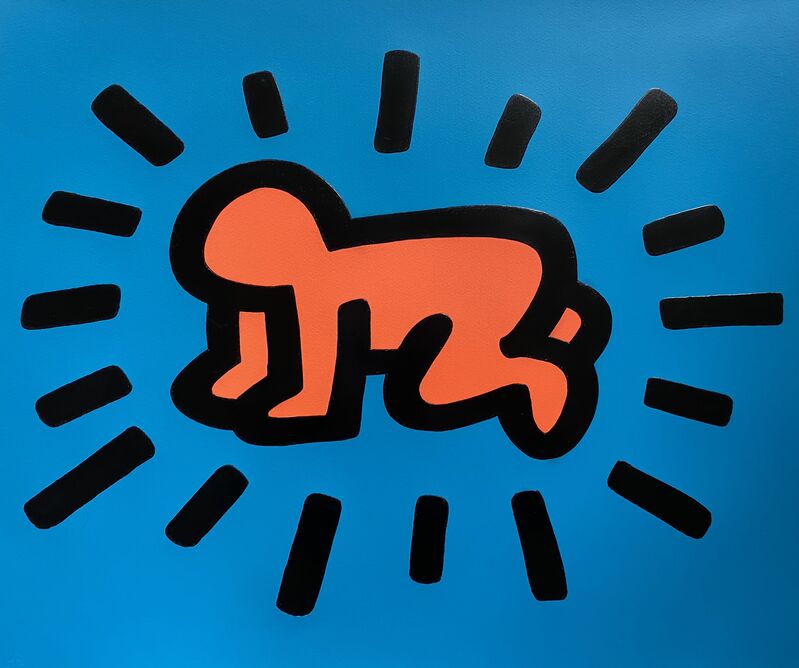 Keith Haring, ‘Radiant Baby from Icons Portfolio ’, 1990, Print, Silkscreen ink on embossed Arches cover paper, Fine Art Mia