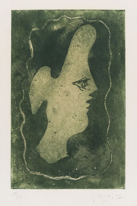 Georges Braque, ‘Tête Vert (Vallier 58)’, 1950