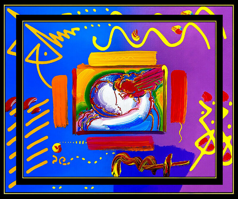 Peter Max, ‘I LOVE THE WORLD 2002’, 21st Century , Drawing, Collage or other Work on Paper, Acrylic and Collage on Paper, Original Art Broker