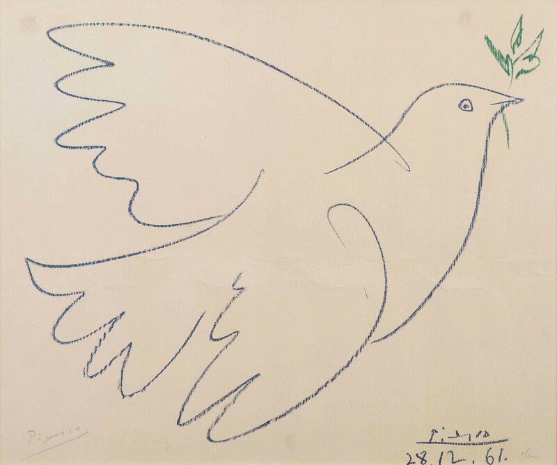 Pablo Picasso, ‘Colomba della pace’, 1961, Print, Colored lithography, Cambi