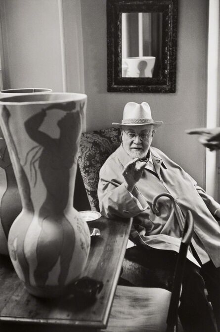 Henri Cartier-Bresson, ‘Henri Matisse observing a ceramic vase by Pablo Picasso, Saint-Jean-Cap-Ferrat’, 1951